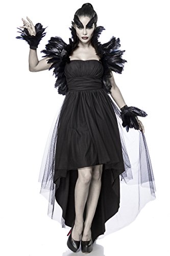Mask Paradise Halloween Damen Kostüm Crow Witch aus Polyester und Elasthan in der Farbe Schwarz, Gr. 2XL, 80064-002-028