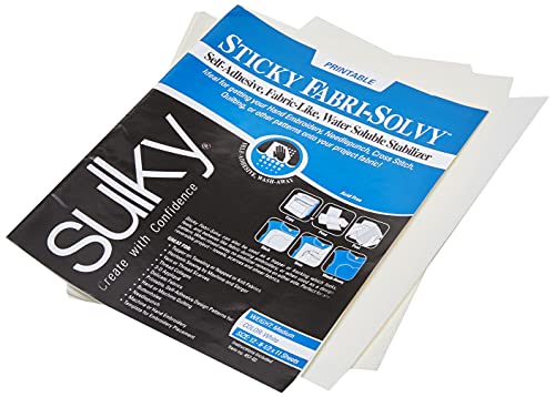 Sulky 8.5x11 Crafts, Weiß, 8.5" x 11" 12-Pack, 12