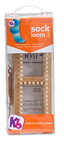 Authentic Knitting Board Sock Loom 2-Regular Gauge, Use Worsted Weight Yarn, Makes Baby to Adult