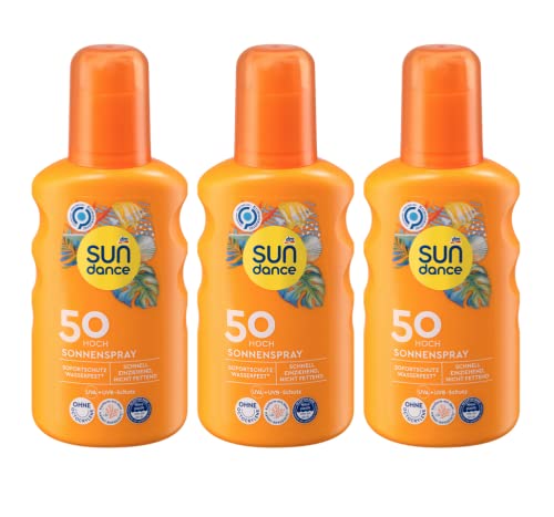 SUNDANCE Sonnenschutz Sonnenspray LSF 50 HOCH, 3er-Pack (3 x 200 ml), 600 ml