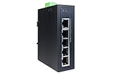 DIGITUS Netzwerk-Switch 5-Port - Hutschiene oder Wand-Montage - Gigabit Ethernet RJ45 Buchsen - DIN-Rail - 1 GBit/s