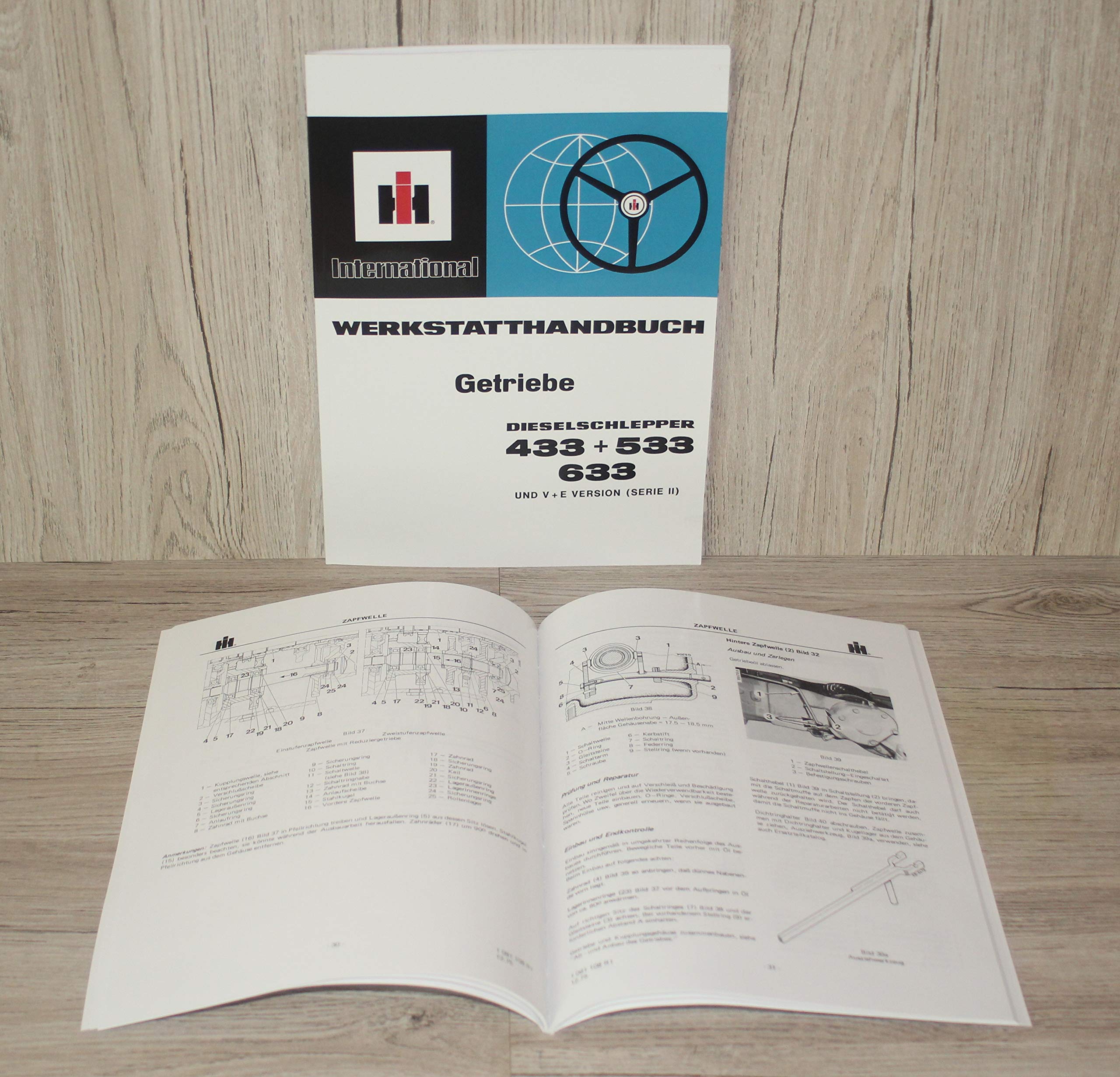 IHC Werkstatthandbuch Getriebe Traktor 433 533 633 und V + E Version (Serie II)