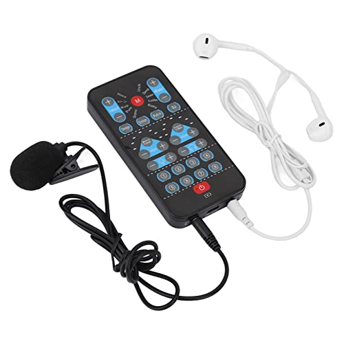 Tragbare Live-Soundkarte, 8 Soundeffekte, externer Mini-Sprachwechsel, unterstützt mehrere Sprachen, Verschönerung, Handheld Soundkarte für Handy Computer