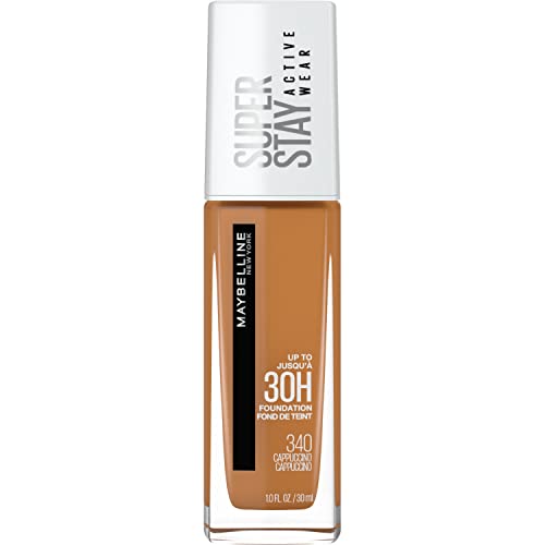Maybelline New York Super Stay Full Coverage Liquid Foundation Makeup, Cappuccino, 1 Fluid Ounce