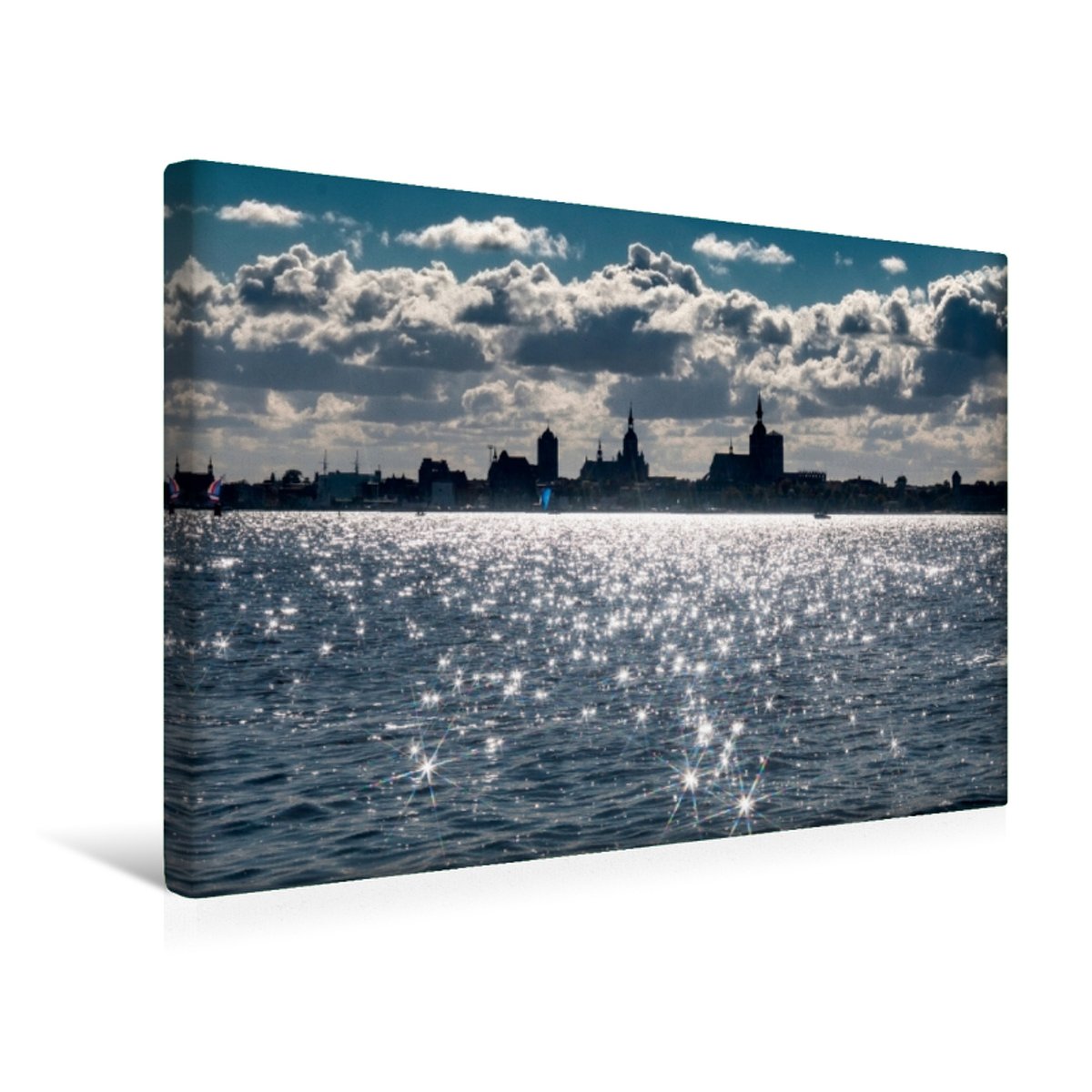 Premium Textil-Leinwand 45 x 30 cm Quer-Format Stralsund | Wandbild, HD-Bild auf Keilrahmen, Fertigbild auf hochwertigem Vlies, Leinwanddruck von Uwe Kantz