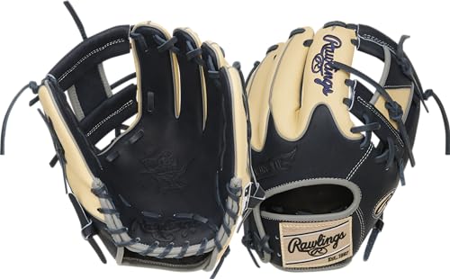 Rawlings Herren Heart of The Hide Baseball-Handschuh, Rechtshänder, Color Sync 8.0, Baseballhandschuh, 29,2 cm-Pro I-Web-Camel/Schwarz, 11.5"