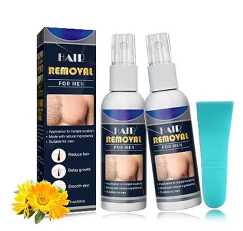 Body Hair Removal Spray, Beeswax Hair Removal Mousse Hair Removal Spray, Hair Removal Spray Foam for Men and Women, Depilatory Cream for facial, pubic, Hair, private, underarm, Chest, Back (Men)