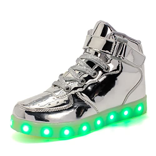 Unisex Erwachsene High-Top LED Schuhe mit Lichter USB Aufladen Leuchtend Sportschuhe 7 Farben Blinken Paare Schuhe Outdoor Freizeit Licht Sneaker für Damen Herren