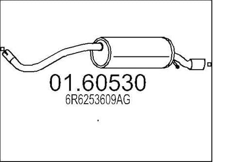 MTS Endschalldämpfer 01.60530 Polo Schrägheck (6R1, 6C1) 1100mm 8,75kg