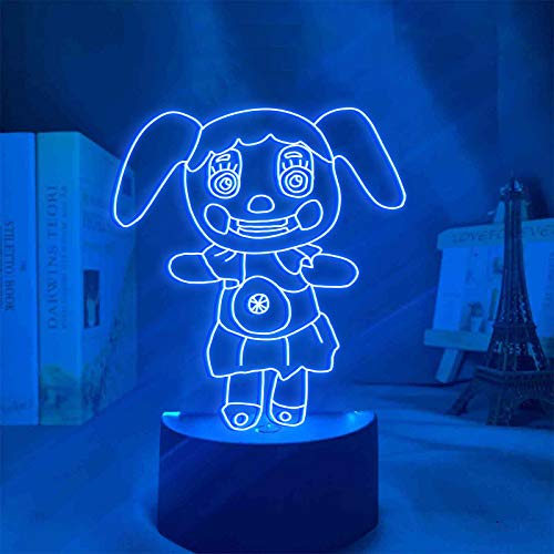 Anjinguang FNAF Circus-Baby-Nachtlicht für Kinder, FNAF niedliche 3D-Illusion Lampe, 7 Farben, wechselt mit Fernbedienung, FNAF Stimmungslampe, Geburtstags für Kinder Mädchen