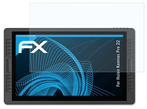 atFolix Schutzfolie kompatibel mit Huion Kamvas Pro 22 Folie, ultraklare FX Displayschutzfolie (2X)