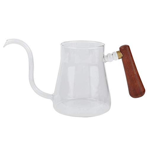 YUUGA Schwanenhals-Wasserkocher, Glas Schwanenhals-Wasserkocher Tee über den Wasserkocher gießen Kaffeetropfer 350ml