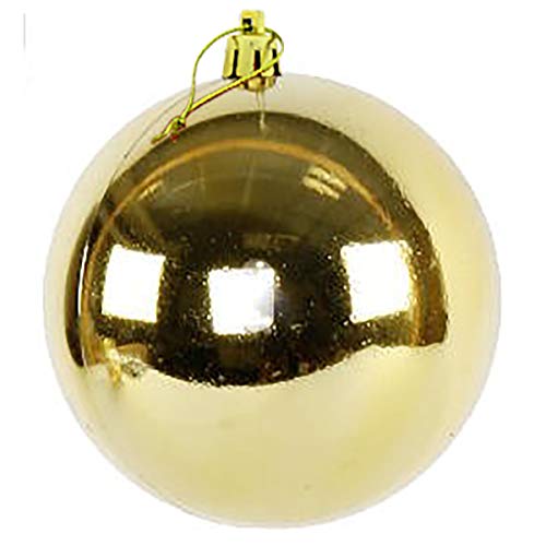 XXL Weihnachtskugeln groß für den Außenbereich, frostsicher und wetterfest 20 oder 30 cm (Ø 25 cm, Gold glänzend)