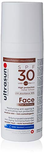 Ultrasun Tan Activator Face SPF30 Anti-Aging Sonnenschutz Gel, 1er Pack (1 x 50 ml)