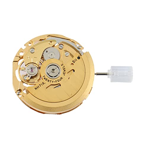 TPPIG NH71/NH71A Uhrwerk mit Uhrwerk Hebel Hochpräzise Automatik Mechanisches Uhrwerk Ersatz Uhrenzubehör, gold