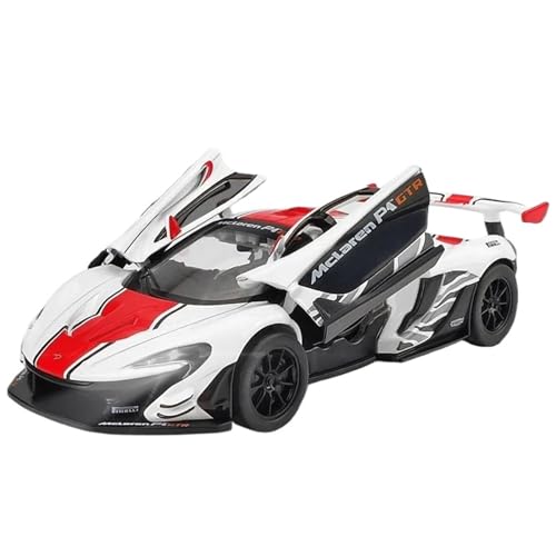 maßstabsgetreues Auto 1:32 Für McLaren P1 GTR Supercar Legierung Fertig Auto Modell Zurückziehen Auto Modell Mit Sound Und Licht Modellfahrzeug zum Sammeln (Color : B)