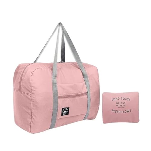RajoNN Tragbare Gepäcktasche mit großer Kapazität, Packwürfel, wasserdichte Reisetasche, Unisex, faltbar, Reisetasche, Organizer, Reisezubehör, Sporttaschen (Farbe: Pink)