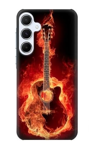 Fire Guitar Burn Hülle Schutzhülle Taschen für Samsung Galaxy A55 5G