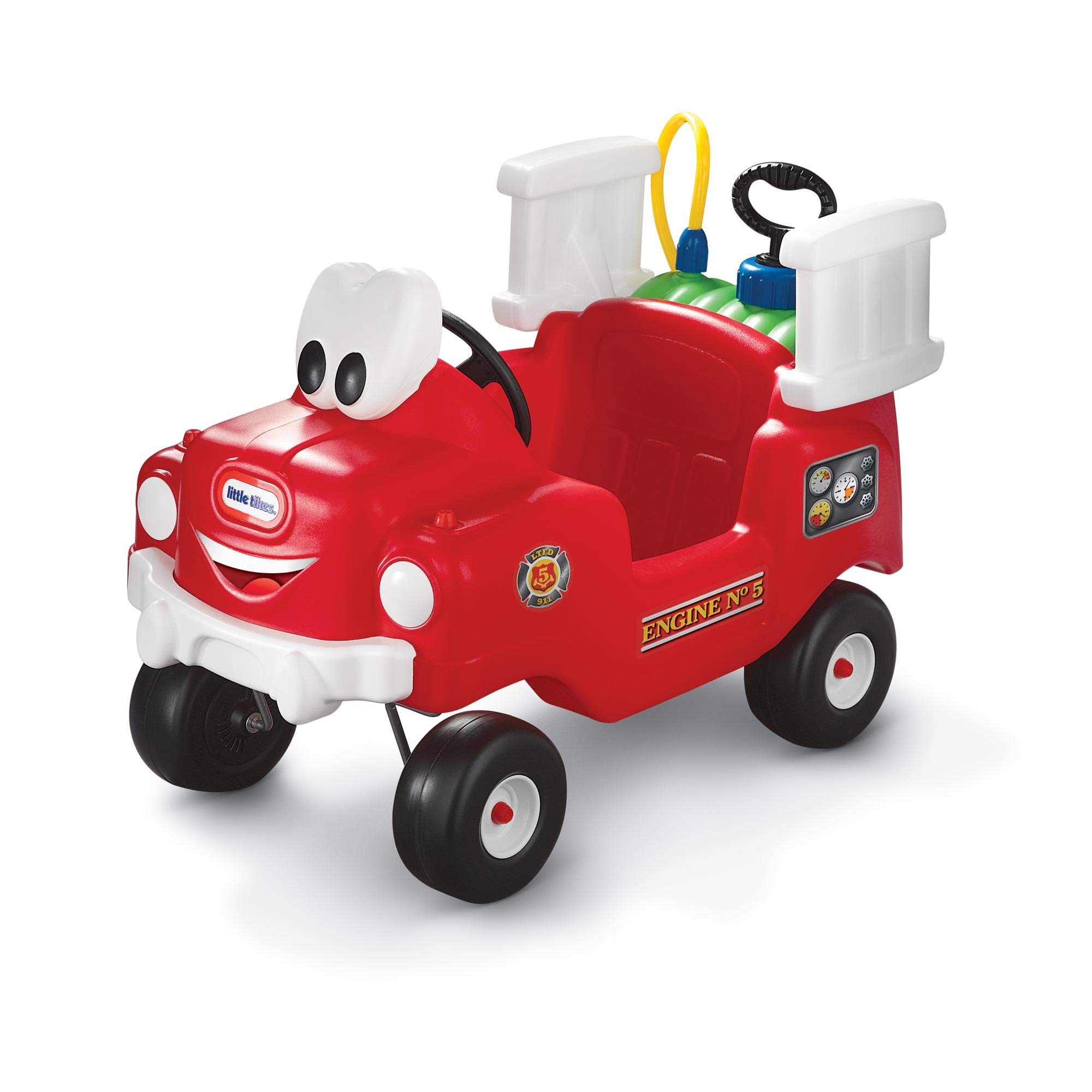 Little Tikes Lösch- & Rettungswagen - Rutschfahrzeug für Kleinkinder - Aktives Spielen - Mit echtem Wassertank und Schlauch - Alter ab 18 Monaten bis 5 Jahren