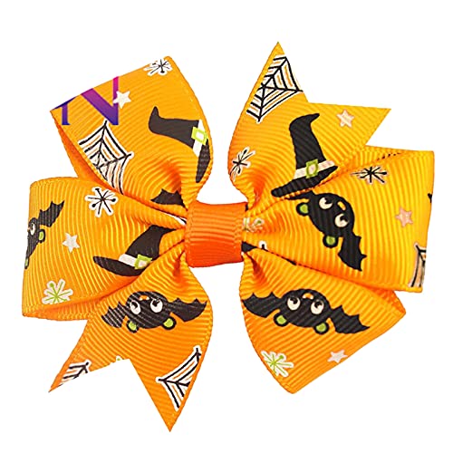 SHUBIAO Schleife geeigneter Knoten for Mädchen Bandclip Zubehör Haar Halloween Haarspange große Kieferspangen Haarspangen (Color : F)