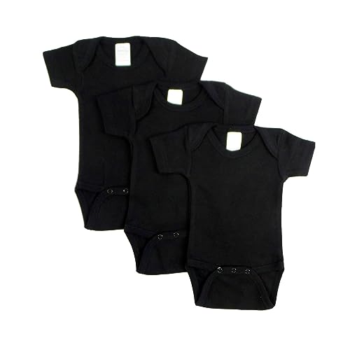 Bambini Black Onezie (Pack of 3) - Small