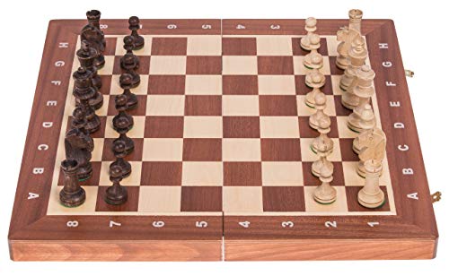 Square - Pro Schach Nr 4 Mahagoni - Schachspiel aus Holz - Schachbrett & Staunton 4