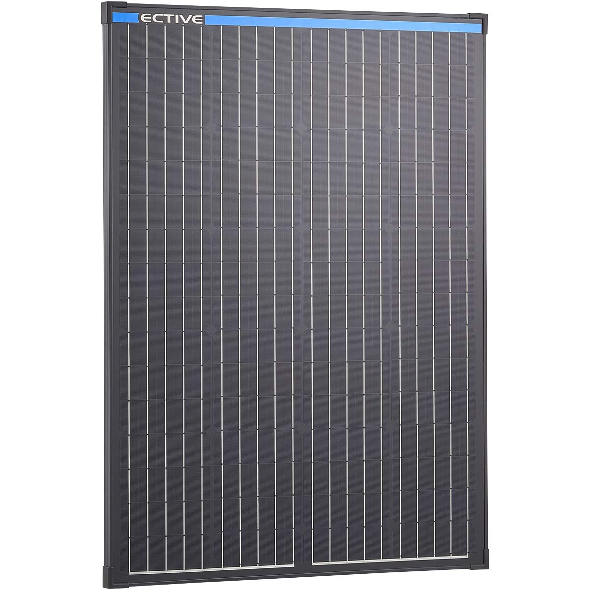 ECTIVE Solarpanel MSP 120s Black - 120W, 3,32A, 72 Zellen, für 12V 24V Batterieladeregler - Monokristallines Solarmodul, Camping Garten Solaranlage für Powerstation, Solargenerator, Solarladegerät