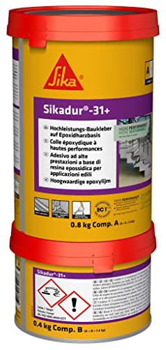 Sika - Sikadur 31+, Epoxid-Kleber, vielseitig einsetzbar, 2-Komponenten, 1,2 kg, Grau