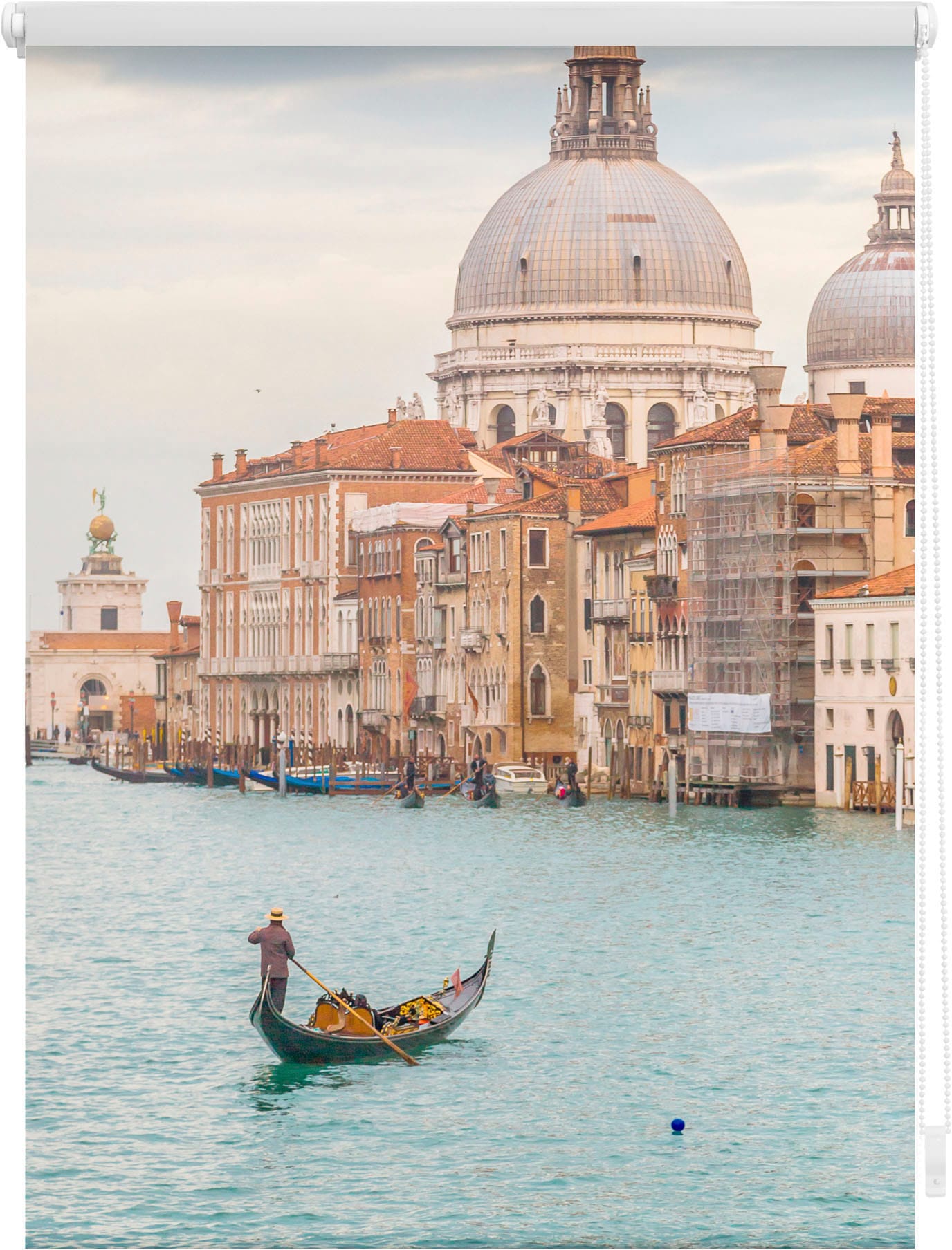 LICHTBLICK ORIGINAL Seitenzugrollo "Klemmfix Motiv Venedig Canal Grande", Lichtschutz, ohne Bohren, freihängend