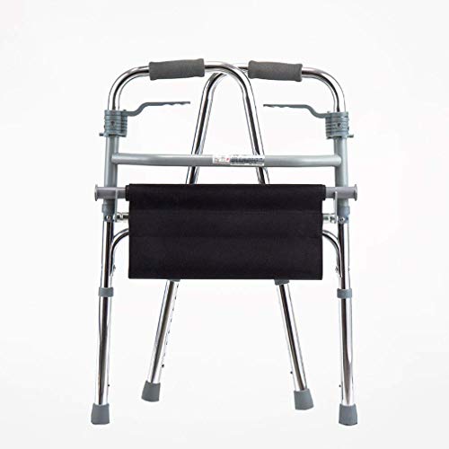 Klappbarer Rollator, Gehhilfe, klappbarer Gehhilfe für ältere Menschen, leichte Gehhilfe aus Aluminiumlegierung für den täglichen Gebrauch mit Sitz und Klappgriff-Transportstuhl