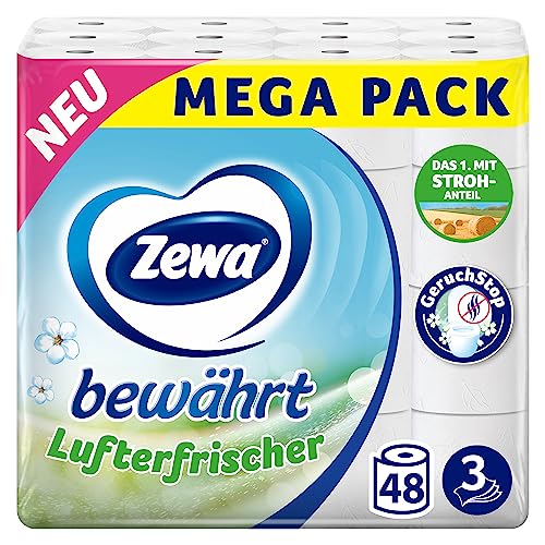 Zewa bewährt Toilettenpapier mit Strohanteil 7x 8 Rollen