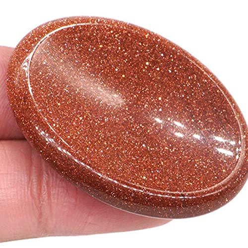 Thumb Worry's Natürlicher Kristall mit sieben Edelsteinen, spirituelles Fingermassage-Handwerk natürlicher Glanz (Color : Red Gold Sand, Size : One Size)