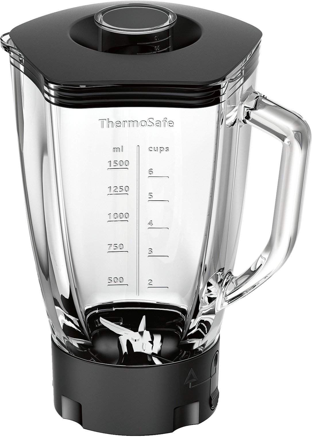 Bosch Mixer-Aufsatz MUZ9MX1, ThermoSafe-Glas, 2,3 L, perfekt für Crushed-Ice und Cocktails, spülmaschinengeeignet, passend für OptiMUM