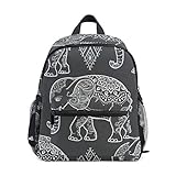 WowPrint Retro-Rucksack mit Elefanten-Motiv, handbemalt, für Kleinkinder, Mädchen, Jungen