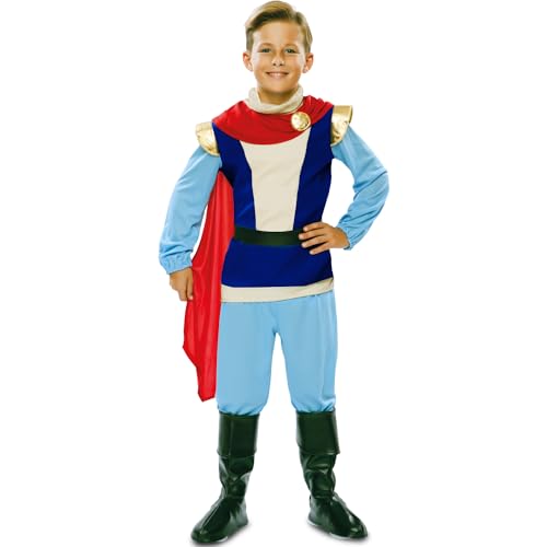 Krause & Sohn Prinzen Kostüm Blauer Prinz Karl für Kinder 5-9 Jahre blau Märchen König Fasching Karneval Mittelalter Kindergeburtstag (5-6 Jahre)