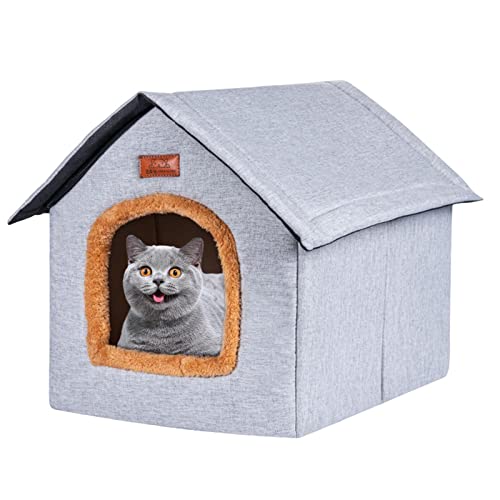 Ziurmut Hundehütte Indoor | Outdoor-Katzenbett mit abnehmbarem Design,Für den Außen- und Innenbereich, Haustierhaus für Katzen, Hunde und Kleintiere, für alle Jahreszeiten