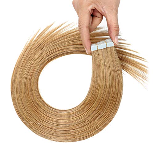 Klebeband in den Haarverlängerungen menschliches haar 50g 20 stücke/pack licht blond farbe echtes menschliches haarband in für frauen (18 Zoll # 16),#10