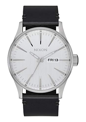 Nixon Herren Analog Quarz Uhr mit Leder Armband A105-2871-00