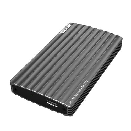 SSD NVMe M.2 Gehäuse Doppel NGFF Gehäuse 10 Gbit/s SSD Gehäuse USB 3.1 Gen2 NVMe 10 Gbit/s Gehäuse für 2230 NVMe SSD Gehäuse High Speed SSD Gehäuse