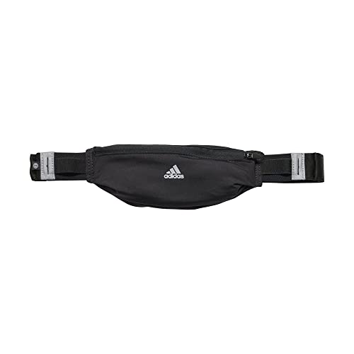 Adidas Unisex Running Belt Running Belt, Black/Black/Reflective Silver, HA0827, NS