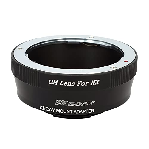 KECAY Objektiv Adapterring Mount Converter für Olympus OM Zuiko Objektiv an Samsung NX-Mount-Kamera Objektiv Adapter für Samsung NX1 NX3000 NX2000 NX300M NX300 NX1000 NX210 NX200 NX30 NX20 NX5 OM-NX
