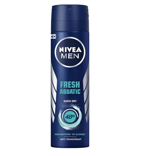 NIVEA Deo Men Spray Fresh Aquatic 150ML (Pack of 3)