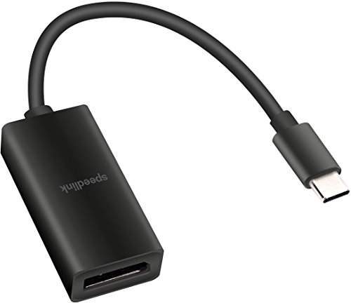 Speedlink USB-C auf DisplayPort Adapter HQ - Ultra HD - Vergoldete Kontakte - Kompatibel mit Thunderbolt 3 - schwarz