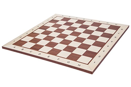 Square - Pro Schachbrett Nr. 6 - Mahagoni BL - Feld 58 mm - Schachspiel aus Holz