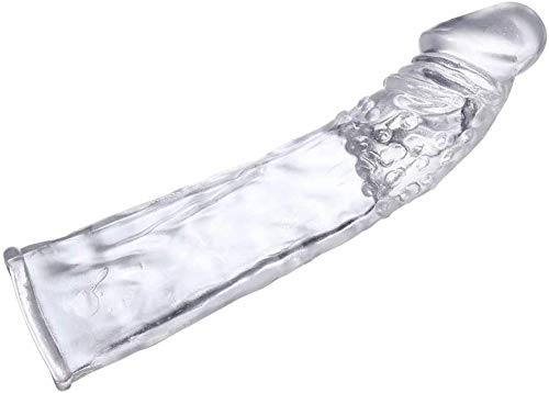 WOCAO Dick Penishülle Silikon Cock Extender Wiederverwendbar Transparent Penis Kondom Abdeckung für Männer Sexspielzeug 11 5 X 4 X 4 cm