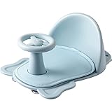 yotijay Bad Sitz, Ergonomischer Sitz für die Badewanne Badesitz Baby für Baby Kinder 6 Monaten - Blau