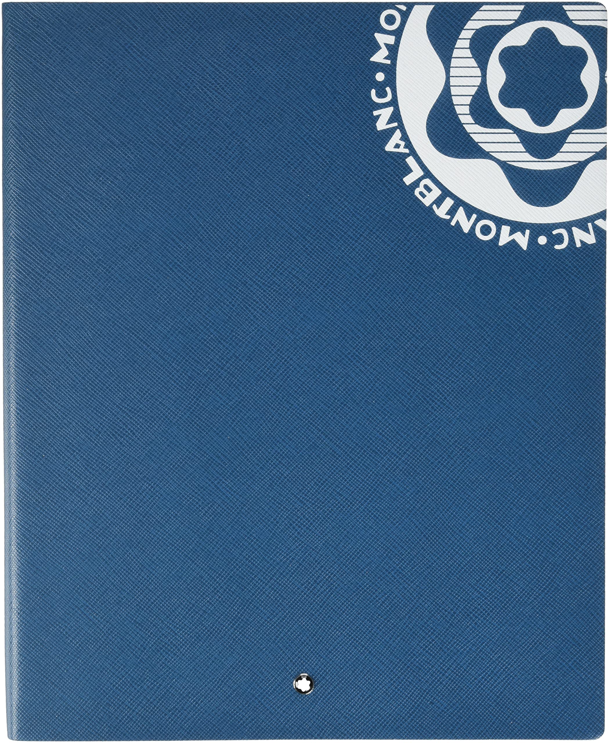 Montblanc Hommage to Vintage Logo Notizbuch aus Leder in der Farbe Petrol-Blau 112 Blatt/224 Seiten, Maße: 26cm x 21cm, 129472