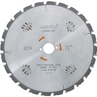 Metabo Power Cut - Kreissägeblatt - für Beton, Massivholz, Konstruktionsholz mit Mörtel und Nägeln - 254 mm - 24 Zähne