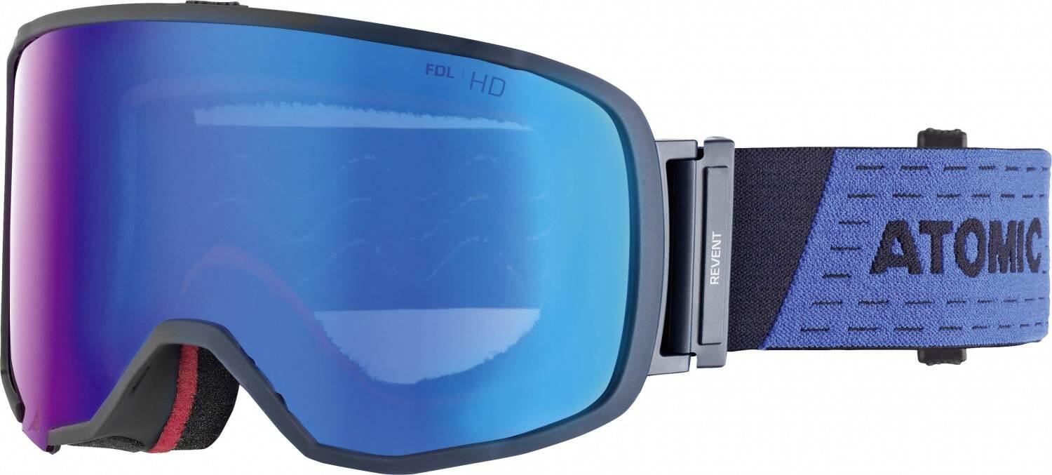 Atomic Unisex All Mountain-Skibrille Revent L FDL HD, für alle Lichtverhältnisse, Large Fit, Live Fit-Rahmen, FDL-Konstruktion, Stereo HD-Scheibe, blau/blau HD, AN5105596