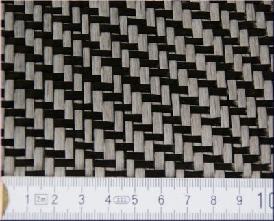 Carbongewebe 420g -Köper-, Breite:100cm breit